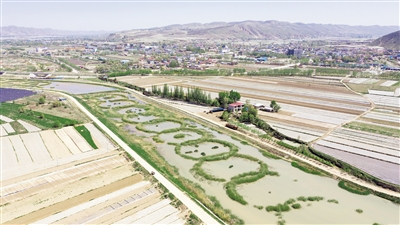 <p>　　葫蘆河兩岸良田千頃，一幅山清水秀的田園畫卷。</p>