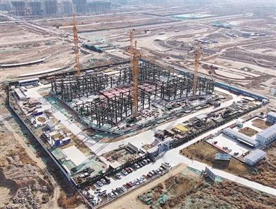 <p>　　忙碌的施工現(xiàn)場。</p>