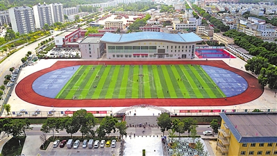 <p>　　建成縣城“10分鐘”健身圈。</p>
