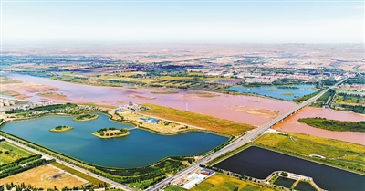 <p>　　黃河水滋養(yǎng)了中寧大地。</p>